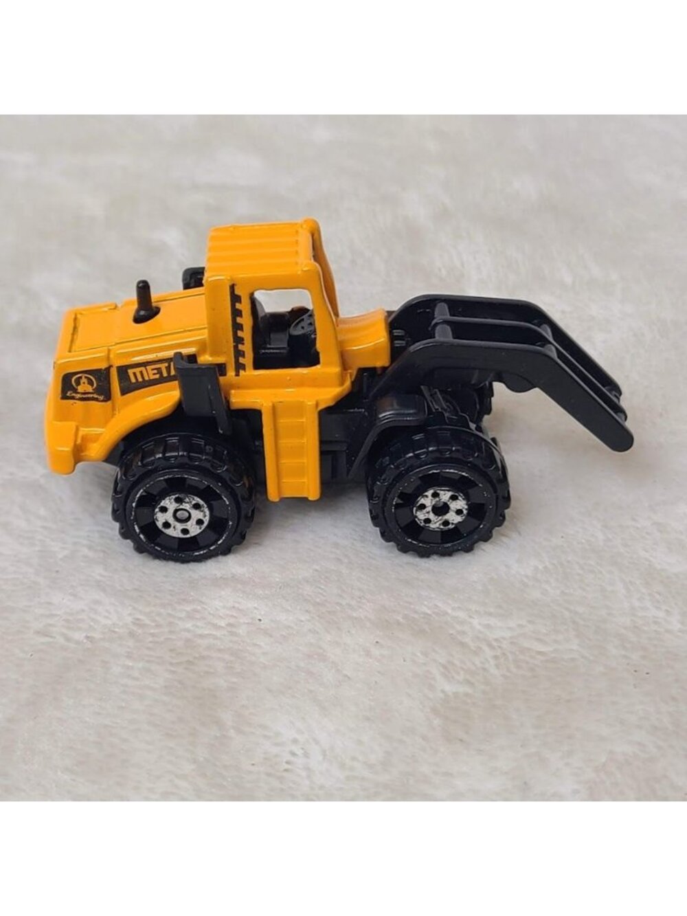 Mini Wheel Loader Forklift Toy Truck Engineering Metal Diecast 1:87 Loose - Picture 3 of 8